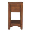 Mission Style 1-Drawer End Table Nightstand in Brown Wood Finish