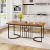 71 Inch Large Dining Table for 6-8 People Rectangular Wood Kitchen Table-Rustic Brown