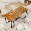 71 Inch Large Dining Table for 6-8 People Rectangular Wood Kitchen Table-Rustic Brown