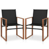 Outdoor Dining Chairs with Breathable Seat and Backrest Set of 2-Brown