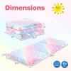 Foldable Floor Mattress for Kids with Washable Flannel Cover-Pink