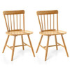 Farmhouse Kitchen Chair Set of 2 with Rubber Wood Frame-Natural