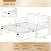 Adjustable Metal Twin Size Daybed with Charging Station and LED Light-Black