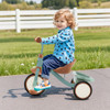 Toddler Tricycle Kids Trike with Adjustable Seat and Basket Aged 3-5 Years Old-Beige