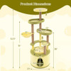 Large Avocado Cat Tree Multi-level Cat Tower with Private Condo-Green