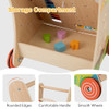 Wooden Push and Pull Baby Walker with Handle and Storage-Natural