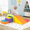 6 Pieces Foam Climbing Blocks Soft Play Climbing for Toddlers with Tunnel-Multicolor