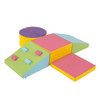 6-Piece Foam Climbing Blocks with Hook and Loop Fasteners