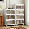 44 Gal 4-Pack Stackable Plastic Storage Bins with Lid for Bedroom Living Room-White