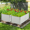 6 x 3 x 2 Feet Metal Rectangular Raised Garden Bed with Open Bottom Design-Silver 6 x 3 x 2 Feet Metal Rectangular Raised Garden Bed with Open Bottom Design-Silver