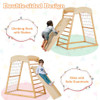 6-in-1 Jungle Gym Wooden Indoor Playground with Double-Sided Ramp and Monkey Bars-Multicolor