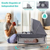 4-in-1 Convertible Portable Baby Play yard with Toys and Music Player-Red