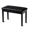 Solid Wood PU Leather Piano Double Duet Keyboard Bench-Brown