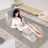 7 Pieces Bed Wedge Pillow Set with Memory Foam and Washable Cover-Gray