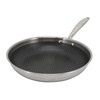 Better Chef 12 Inch 3-Ply Stainless Steel Nonstick Fry Pan with Rolled Edge in Silver
