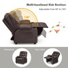 Kids Recliner Chair with Cup Holder and Footrest for Children-Blue