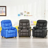 Kids Recliner Chair with Cup Holder and Footrest for Children-Blue