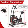 Upright Air Bike with Unlimited Resistance-Black