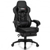 Adjustable Gaming Chair with Footrest for Home Office-Blue