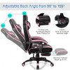 Adjustable Gaming Chair with Footrest for Home Office-Blue