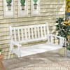 2-Person Wooden Outdoor Porch Swing with 500 lbs Weight Capacity-Brown
