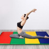 4 Feet x 10 Feet Thick Folding Panel Gymnastics Mat-Pink & Purple