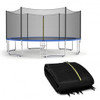 Trampoline Replacement Protection Enclosure Net with Zipper-12 ft