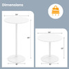 Round Bistro Table 40 Inch Bar Height Tall Coffee Cocktail Table-Set of 1