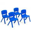 4-pack Kids Plastic Stackable Classroom Chairs-Red