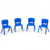 4-pack Kids Plastic Stackable Classroom Chairs-Red