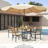 Outdoor Dining Table and Chairs with Cushions and 1.9 inches Umbrella Hole