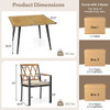 Outdoor Dining Table and Chairs with Cushions and 1.9 inches Umbrella Hole