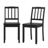 Wood Dining Chair Set of 2 with Rubber Wood Legs-White