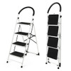 4-Step Folding Ladder with Anti-Slip Pedal Platform 330Lbs Capacity