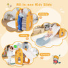 Foldable Slide with Basketball Hoop and Buffer Zone for Kids Aged 3+ Years Old