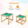 Wooden Sand and Water Tables with Protective Cover for Kids-Natural
