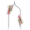 9.5 Feet Decorative Metal Garden Arch for Vine Rose Climbing Wedding Ceremony Party Decoration