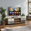 Modern 55 Inch TV Stand with 2 Storage Cabinets for TVs up to 60 Inch