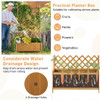 Planter Raised Bed with Trellis for Plant Flower Climbing-Orange