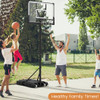 Portable Basketball Hoop Outdoor Basketball Goal System Adjustable for Kids Teens Adults
