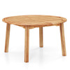 53 Inch Outdoor Acacia Wood Dining Table for 4-6 People