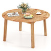 53 Inch Outdoor Acacia Wood Dining Table for 4-6 People