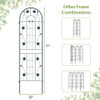2 Pack 71 x 20 Inch Metal Garden Trellis Rustproof Plant Support for Climbing Plants-White