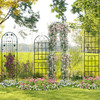 2 Pack 71 x 20 Inch Metal Garden Trellis Rustproof Plant Support for Climbing Plants-White