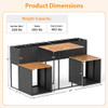 Patio Furniture Set with Raised Garden Bed for Porch and Yard