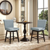 27 Inch Counter Height Bar Chairs with Rubber Wood Legs Set of 2-Beige