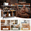 Modern Kitchen Buffet Sideboard with 3 Compartments-Rustic Brown