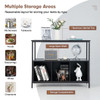 Modern Kitchen Buffet Sideboard with 3 Compartments-Rustic Brown