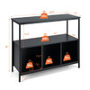 Modern Kitchen Buffet Sideboard with 3 Compartments-Rustic Brown