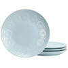 Hometrends Alemany 4 Piece 10.6 Inch Round Stoneware Dinner Plate Set in Aqua